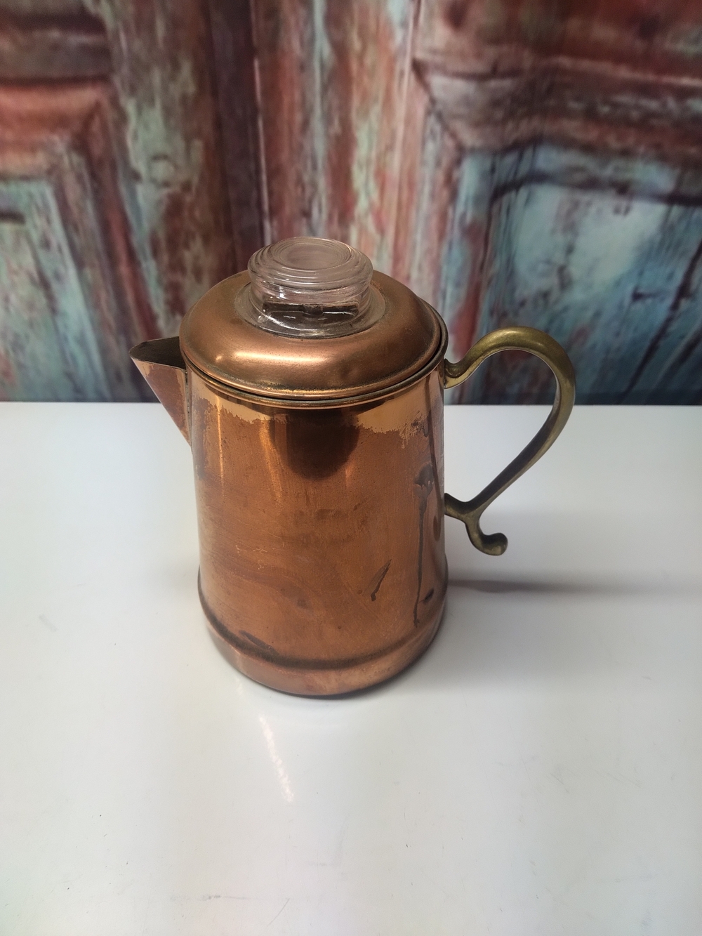 Copper Pitcher with Brass Handle - Copper Finish